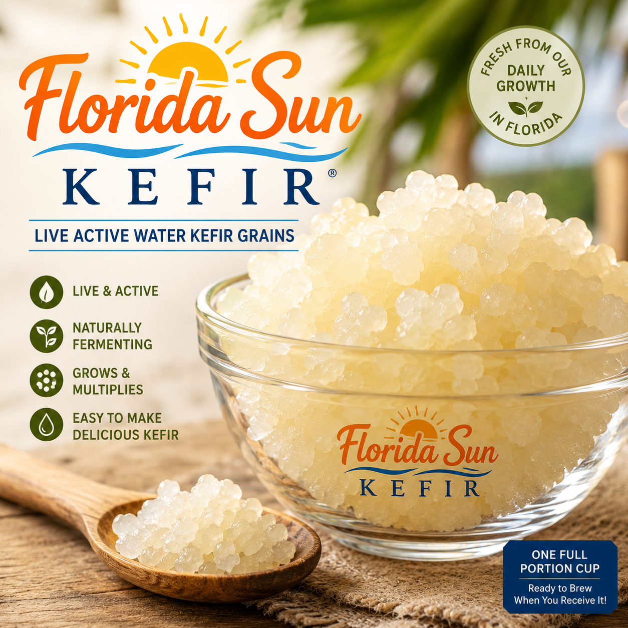 Florida Sun Kefir – Live Active Water Kefir Grains